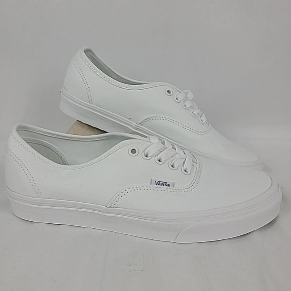 NIB VANS Authentic Classic All White Canvas Shoe Fashion Unisex Sneaker M9.5 W11 - Picture 1 of 8